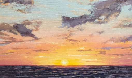 Faszination Abendhimmel in Acryl